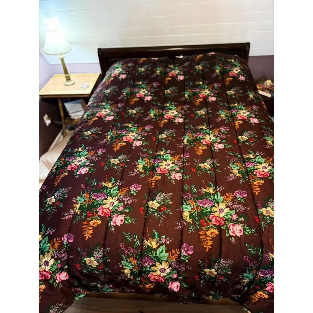Stunning Ralph Lauren Brittany Purple Floral Comforter Full/Queen French Country
